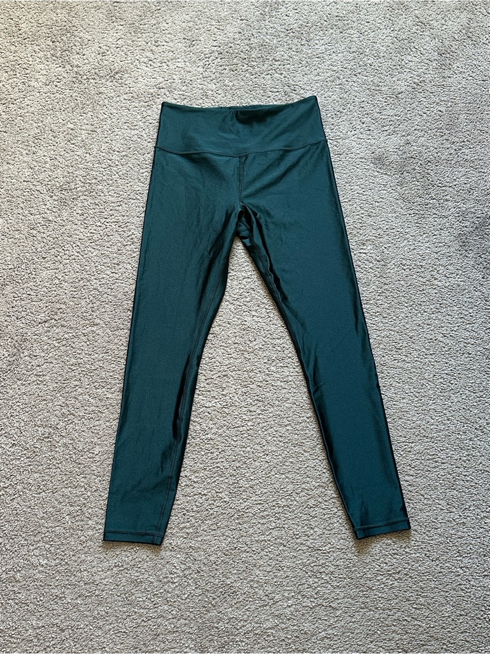 Athleta Elation Sheen Tight 7/8 Leggings Green  Stretch Yoga M